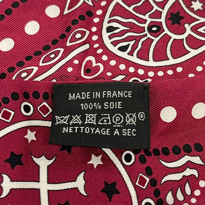 Hermes Scarf Twill Bordeaux Black White Ribbon Between the Sky and the — view 3