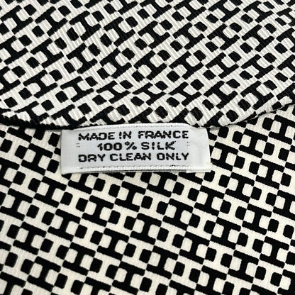 Hermes Scarf Rosange Ivory Black Pattern — view 3