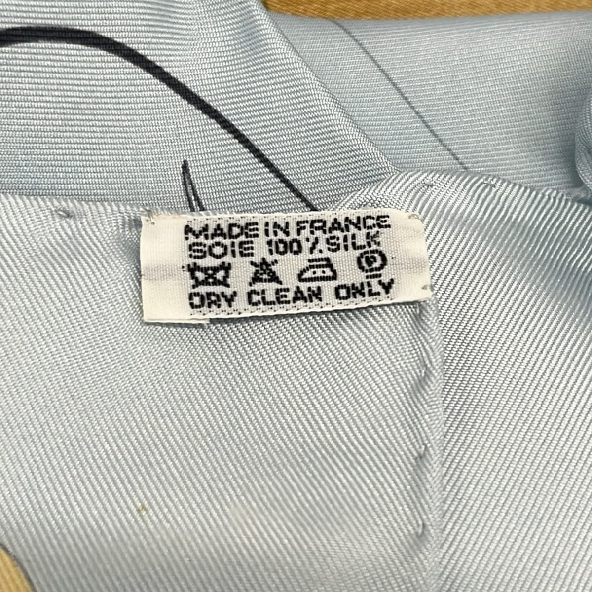 Hermes Scarf Carre 90 Light Blue Brown Multi la Musique Des Spheres — view 3