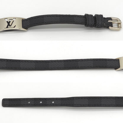 Louis Vuitton Bracelet Sign It Double 19 Damier Graphite Leather Black Color LV — view 3