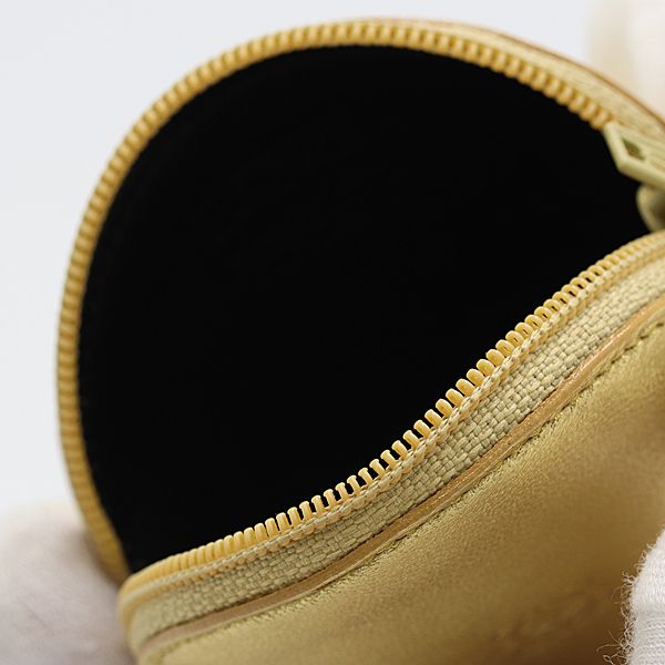 Loewe Coin Case Wallet Leather Gold Color Watch — view 5