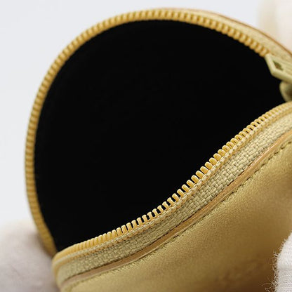 Loewe Coin Case Wallet Leather Gold Color Watch — view 5