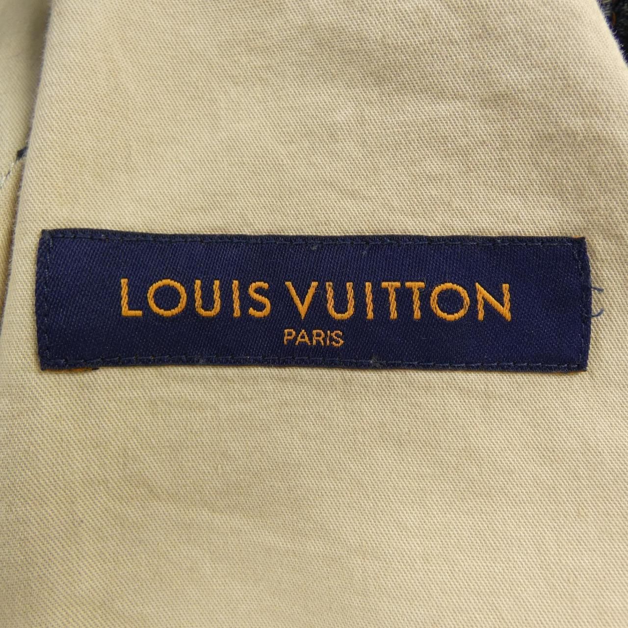 Louis Vuitton Destroyed Carpenter Bell Bottom Denim Jeans — view 4
