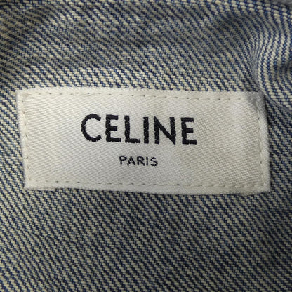 Celine Hooded Trucker Jacket Denim — view 4