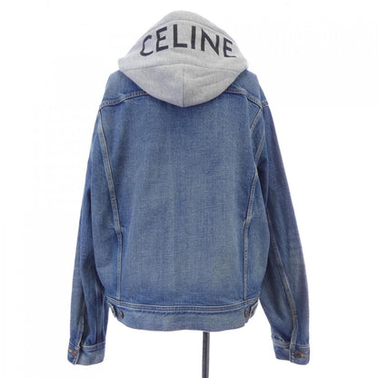 Celine Hooded Trucker Jacket Denim — view 2