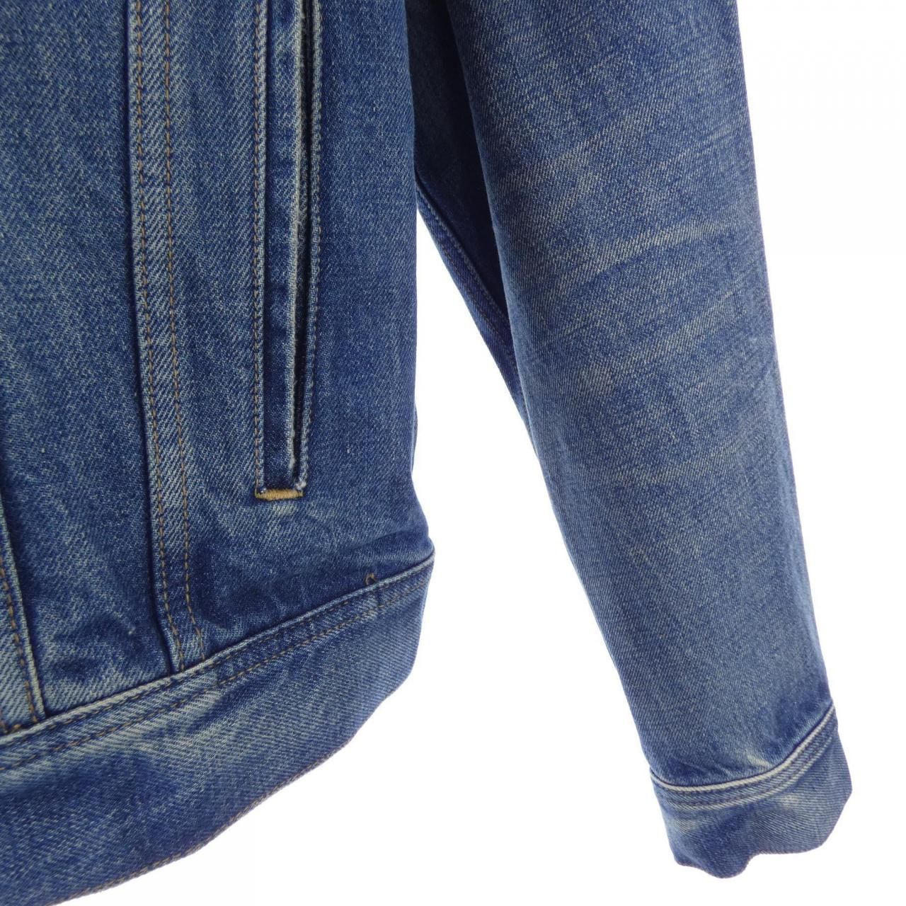 Celine Hooded Trucker Jacket Denim — view 6