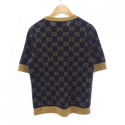 Gucci GG Cotton Lame Fabric Top Knit Sweater — view 2