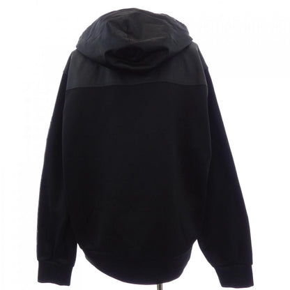 Prada Cotton Fleece Re-Nylon Hoodie Triangle Logo — view 2