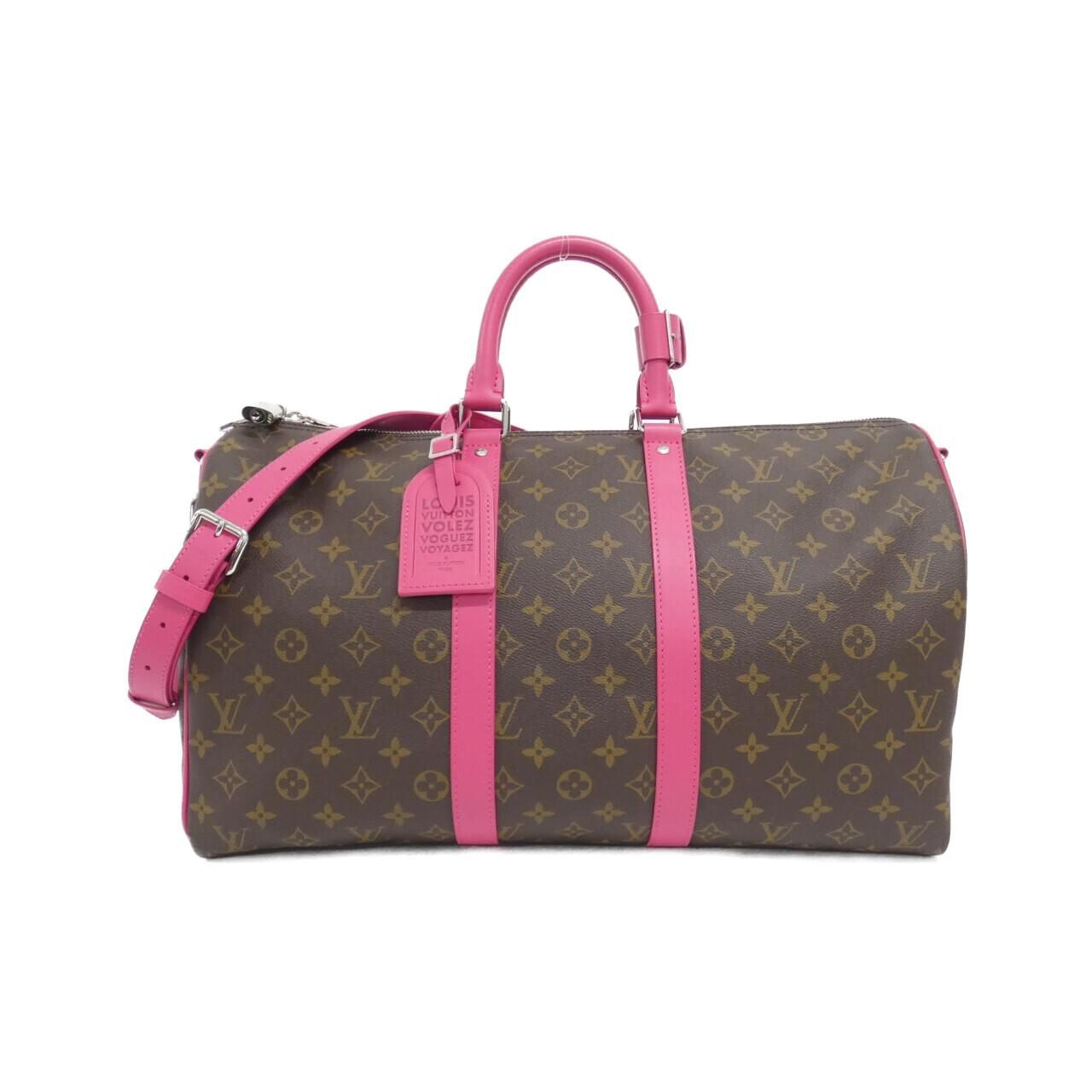 Louis Vuitton Monogram Macassar Keepall Bandouliere 45 cm Boston