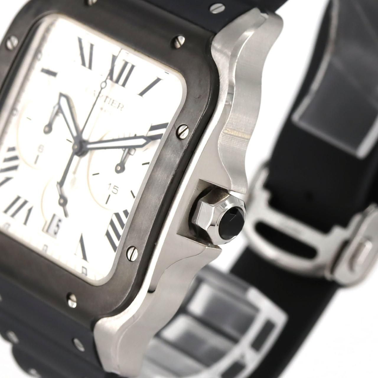 Cartier Santos Chronograph XL SS Automatic Winding Watch — view 4