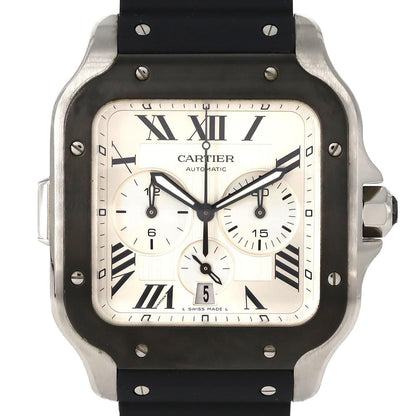 Cartier Santos Chronograph XL SS Automatic Winding Watch