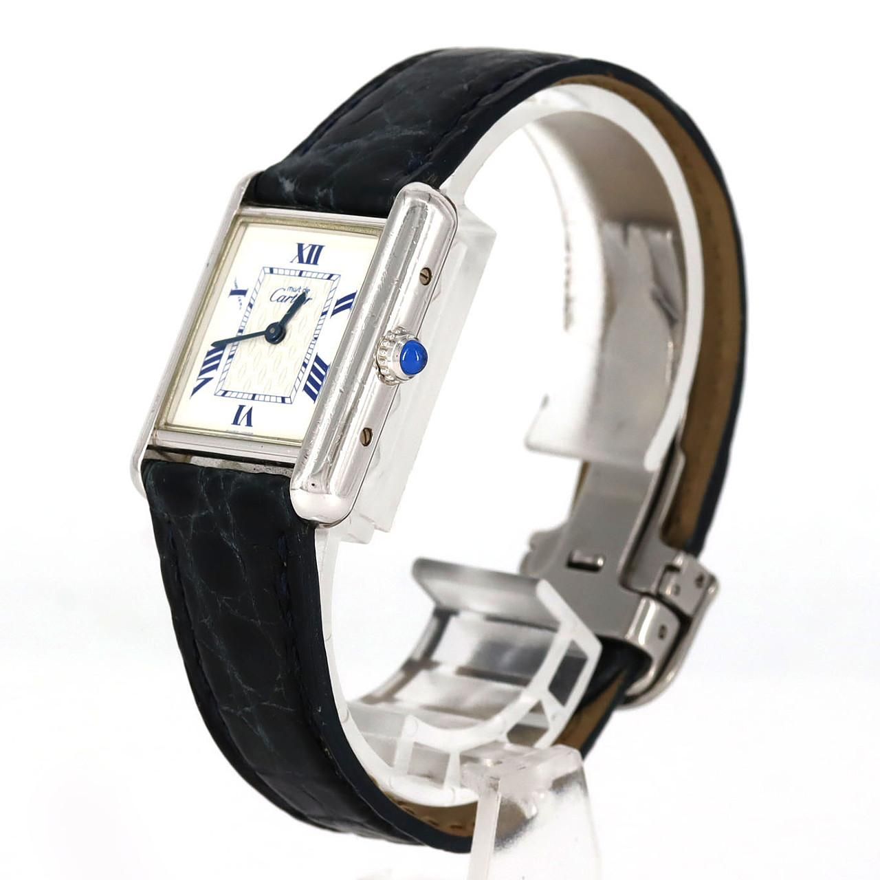 Cartier Must Tank SM Silver Quartz Watch — view 2