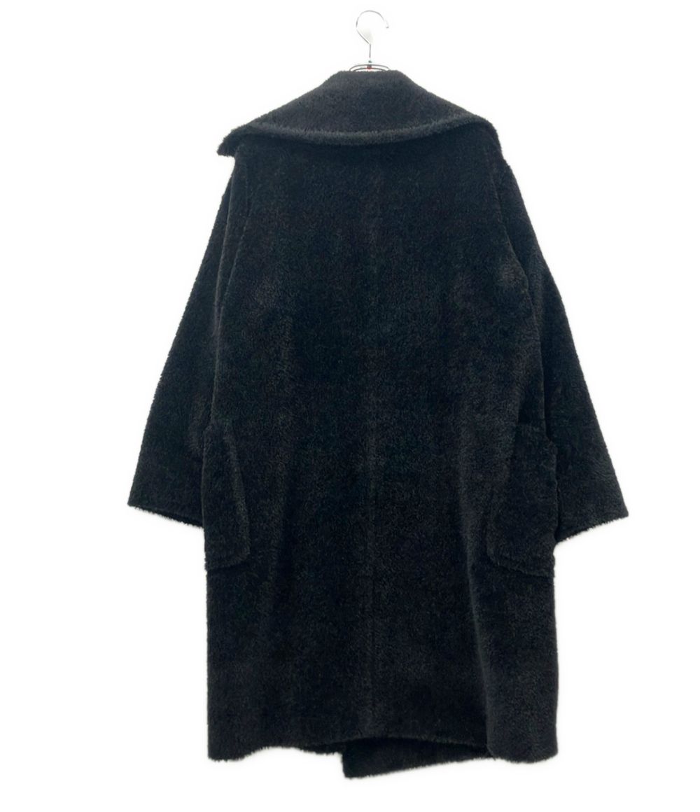 Max Mara Coat Oversize Double Breasted Alpaca Egg Line Long Teddy Bear Icon — view 2