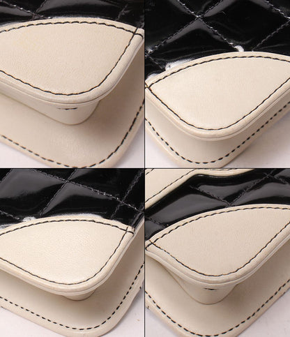 Chanel Chain Shoulder Bag Crossbody Bicolor Silver Chocolate — view 5