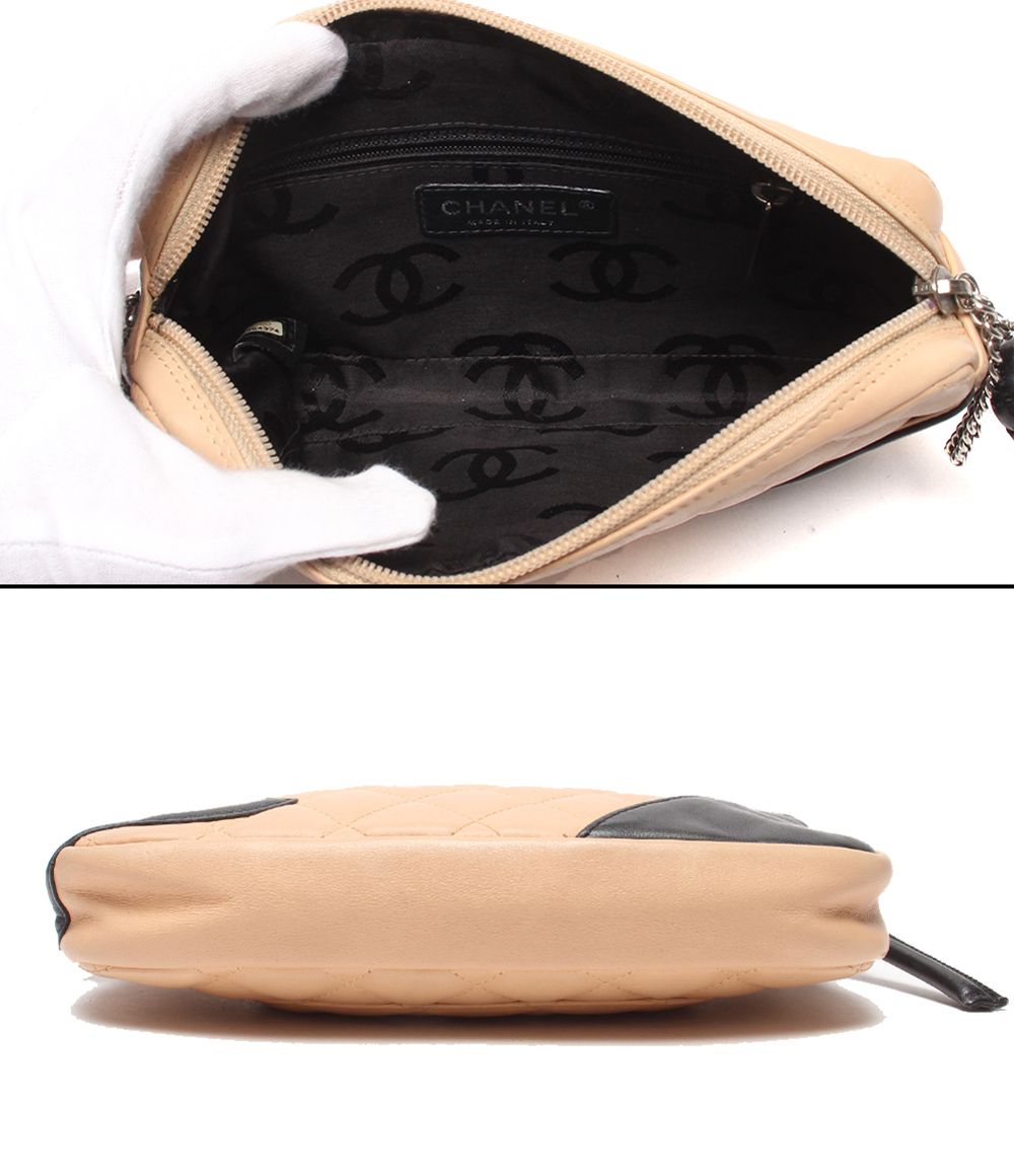 Chanel Mini Shoulder Bag Pouch Cambon Line Silver — view 3