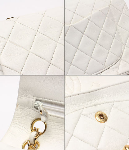 Chanel Chain Shoulder Bag Crossbody Gold Quilted Double Flap — view 8