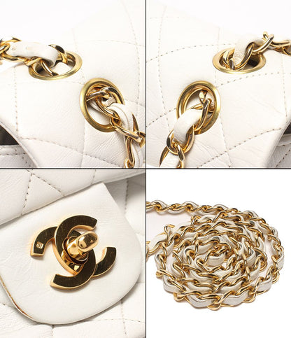 Chanel Chain Shoulder Bag Crossbody Gold Quilted Double Flap — view 9