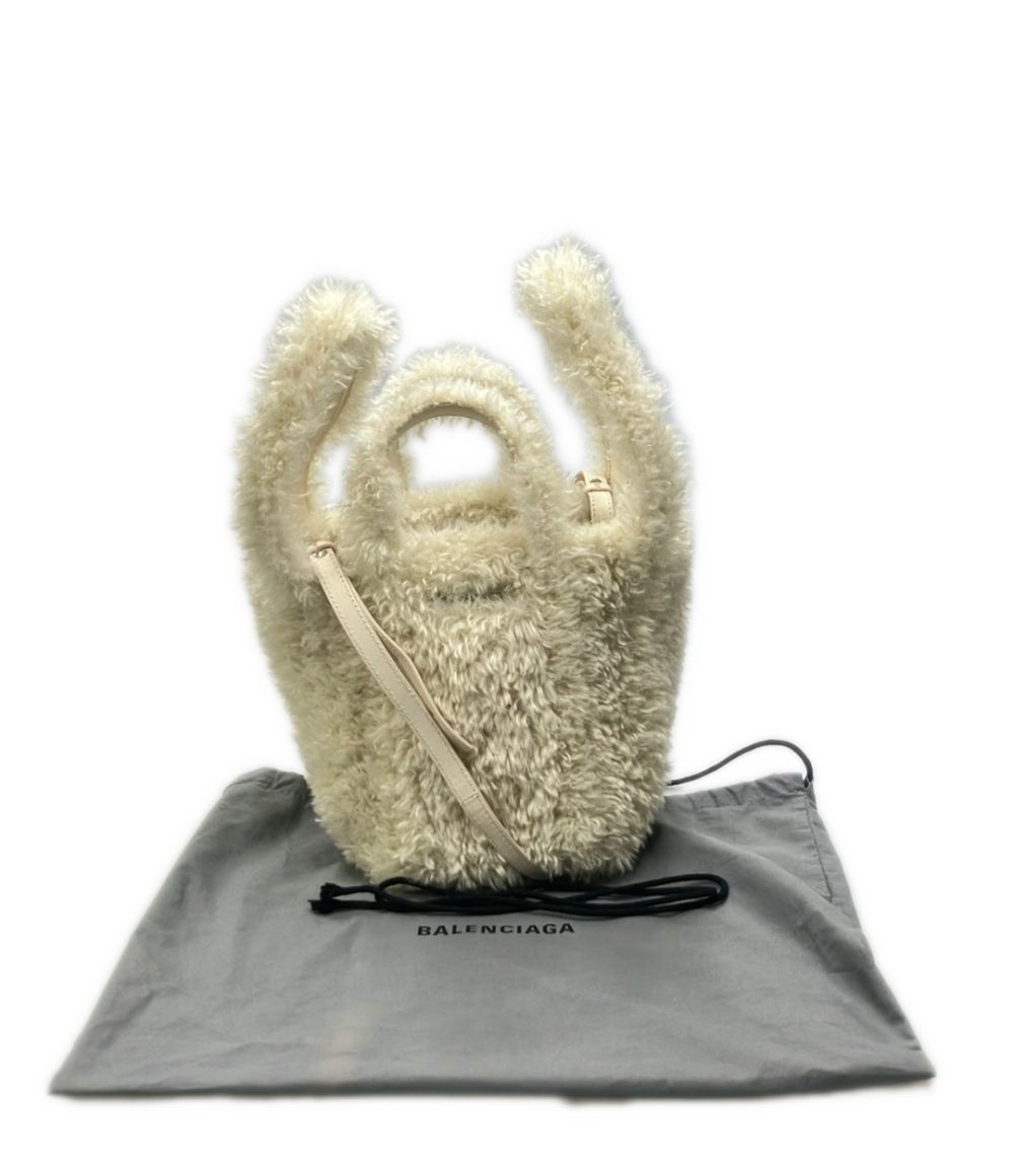 Balenciaga Tote Shoulder Bag 2-Way Crossbody Faux Fur Everyday 2.0 XS North — view 7