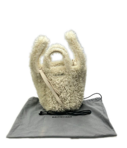 Balenciaga Tote Shoulder Bag 2-Way Crossbody Faux Fur Everyday 2.0 XS North — view 7