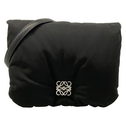 Loewe Shoulder Bag Goya Puffer Messenger Black Strap External