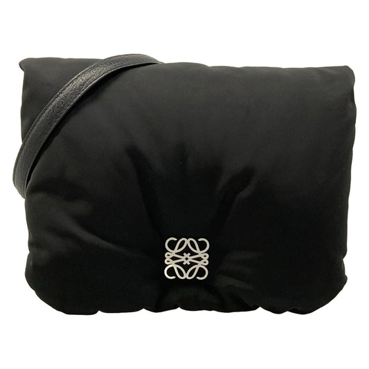 Loewe Shoulder Bag Goya Puffer Messenger Black Strap External