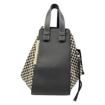Loewe Handbag Hammock Tweed Small Black White Gingham Check Wool