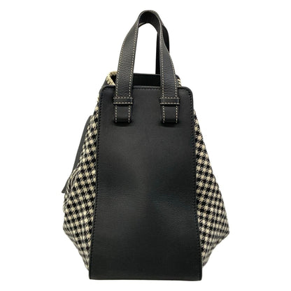 Loewe Handbag Hammock Tweed Small Black White Gingham Check Wool — view 3