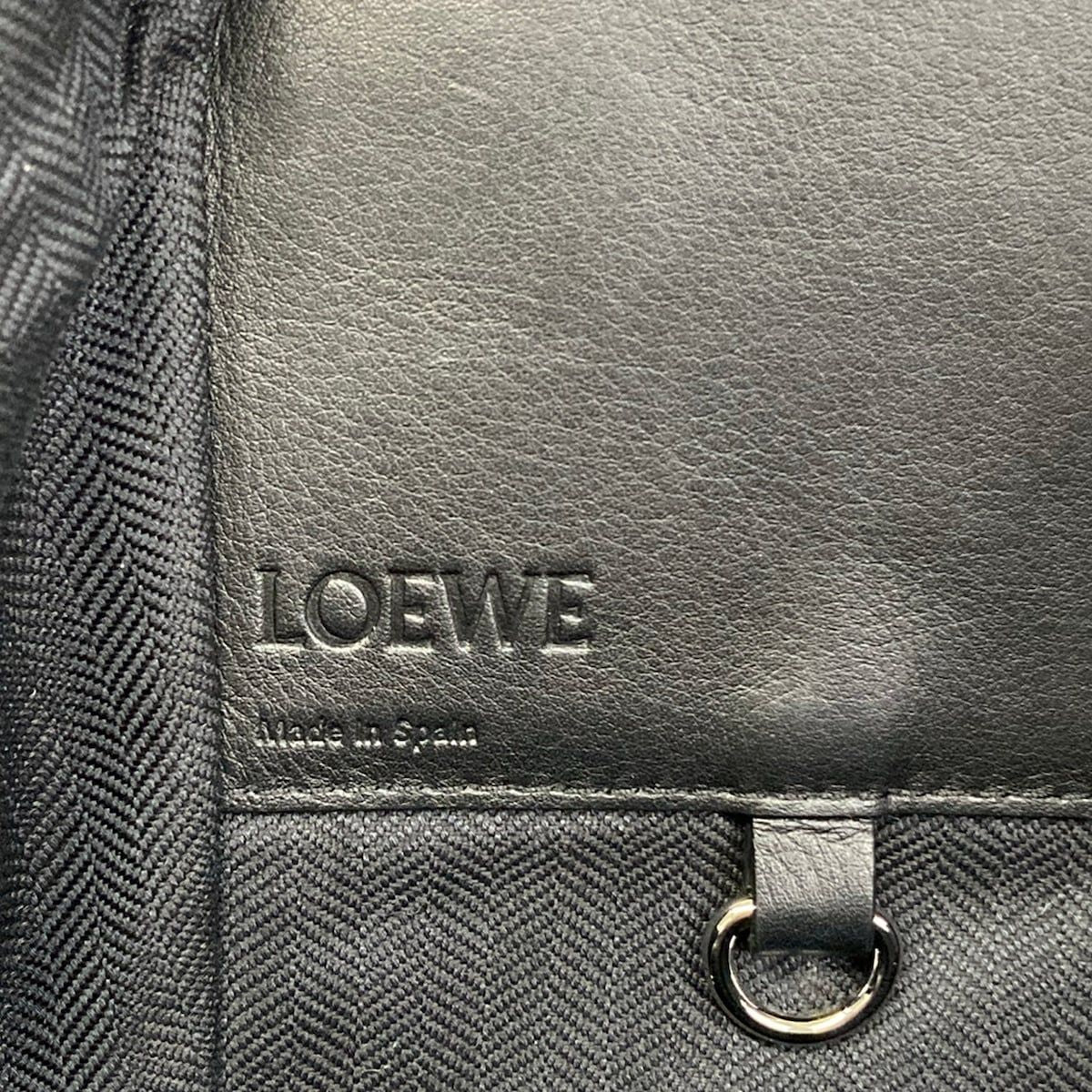 Loewe Handbag Hammock Tweed Small Black White Gingham Check Wool — view 9