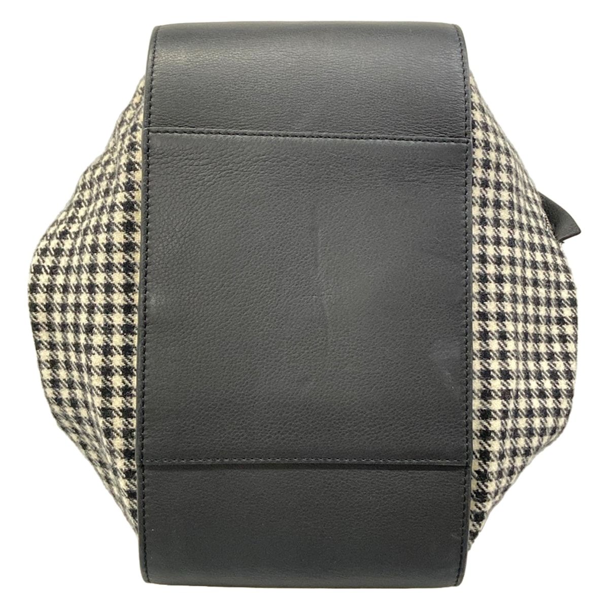 Loewe Handbag Hammock Tweed Small Black White Gingham Check Wool — view 5