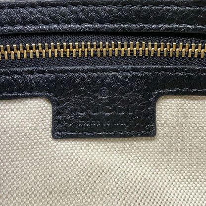 Gucci Handbag GG Emblem Small Black Chain Strap Leather — view 9