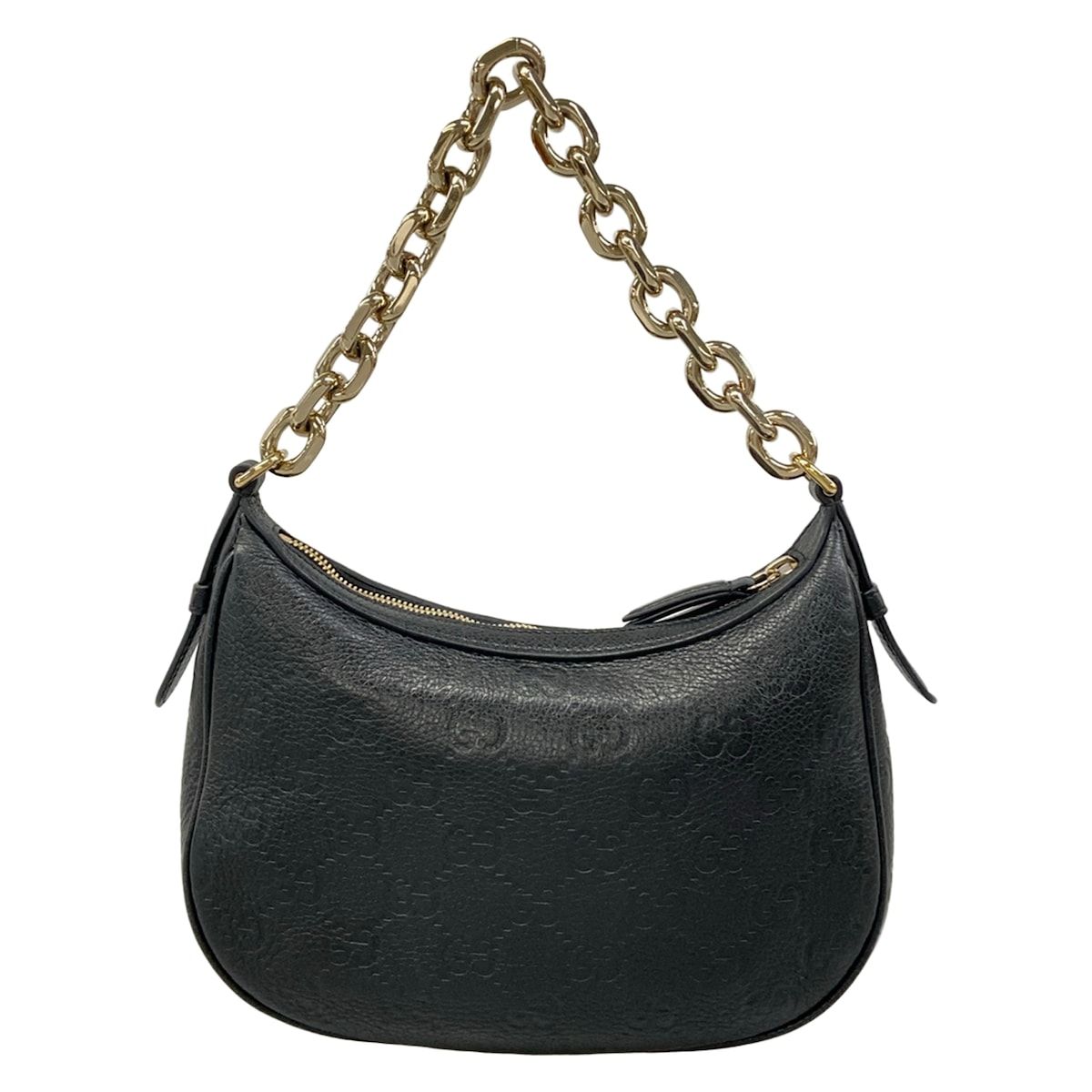 Gucci Handbag GG Emblem Small Black Chain Strap Leather — view 3