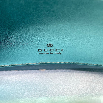 Gucci Shoulder Bag Horsebit Metallic Blue Chain Mini Leather — view 9