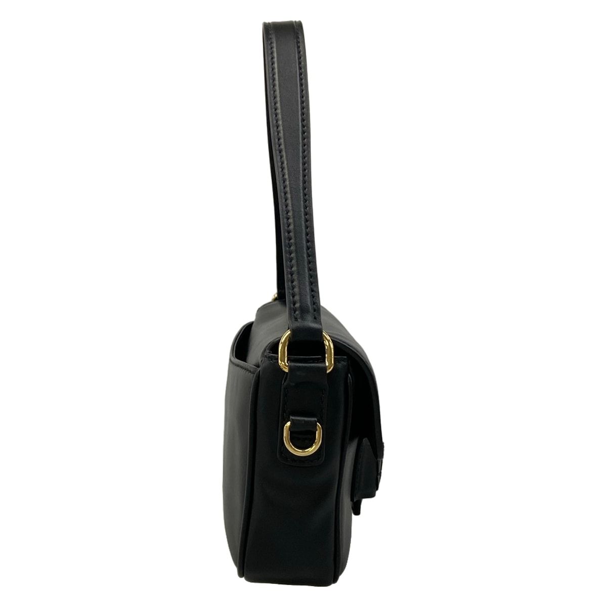 Miu Miu Handbag Peni Black Gold Leather — view 2