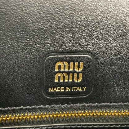 Miu Miu Handbag Peni Black Gold Leather — view 9