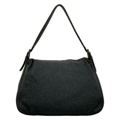 Fendi Shoulder Bag Mamma Bucket Dark Gray Cotton Leather — view 3