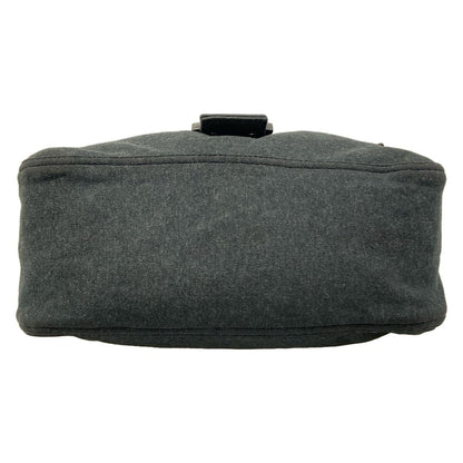 Fendi Shoulder Bag Mamma Bucket Dark Gray Cotton Leather — view 5