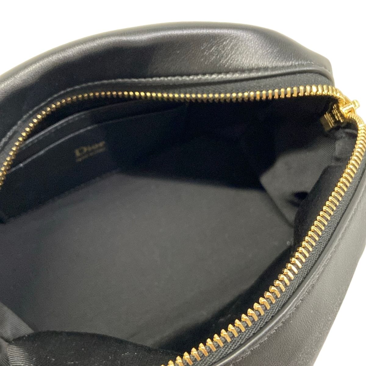 Dior Shoulder Bag Bow Pouch Black Lambskin — view 7