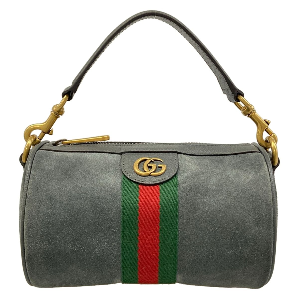 Gucci Ophidia Gray Green Red Mini Bag Leather
