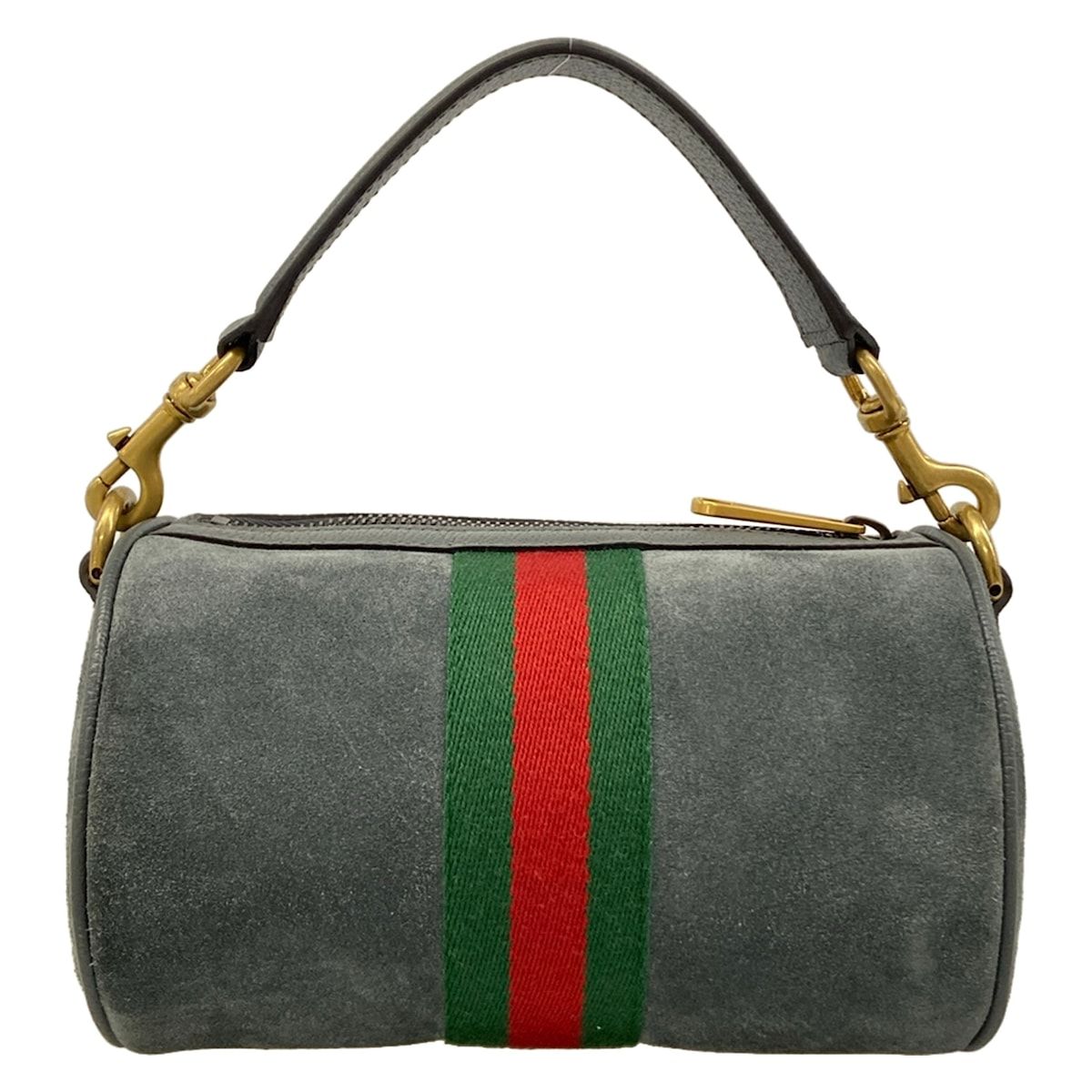 Gucci Ophidia Gray Green Red Mini Bag Leather — view 3