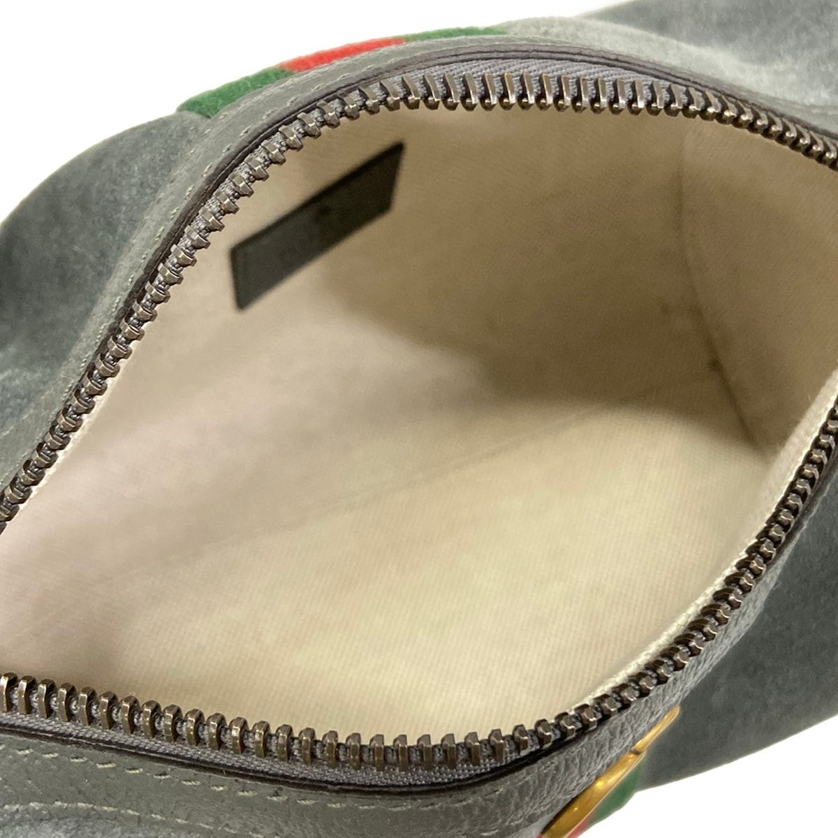 Gucci Ophidia Gray Green Red Mini Bag Leather — view 7