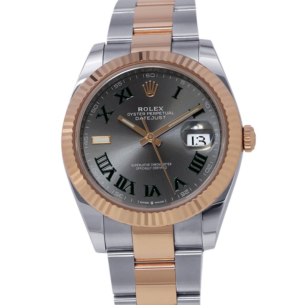 Rolex Datejust 41 SS 18k Pink Gold Watch Calf Dial