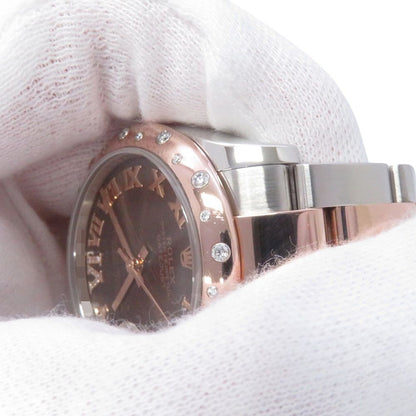 Rolex Datejust Diamond Bezel SS 18k Pink Gold Watch Chocolate Dial VI — view 5