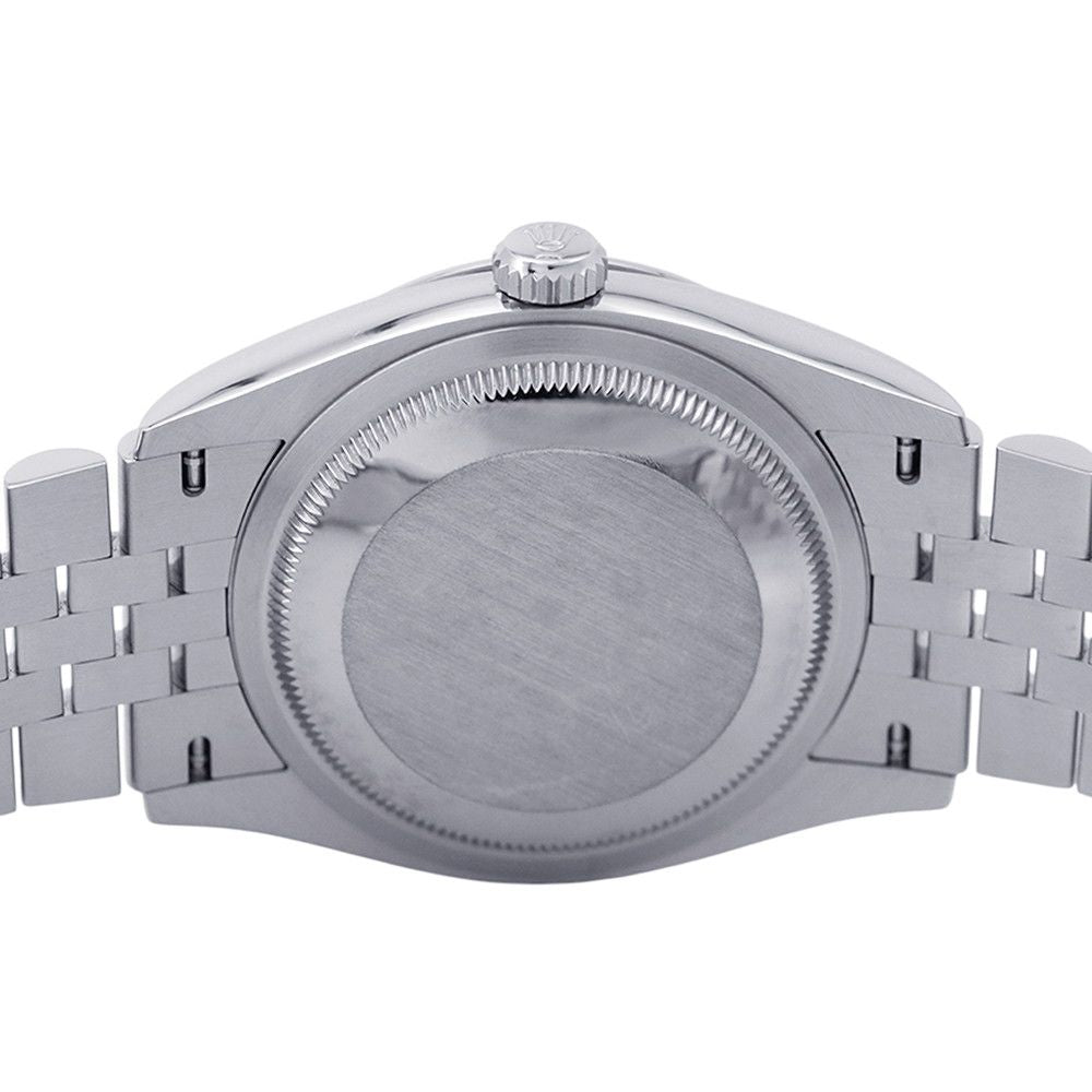 Rolex Datejust 36 SS 18k White Gold Roulette Watch Silver Dial — view 3