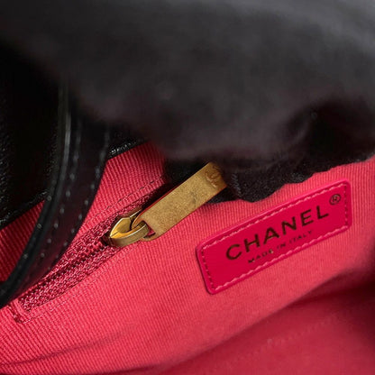 Chanel Chain Shoulder Bag Shopping Quilted CC Logo Lambskin Black — view 9