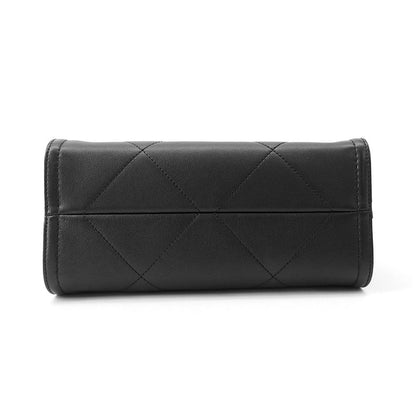 Chanel Chain Shoulder Bag Shopping Quilted CC Logo Lambskin Black — view 3