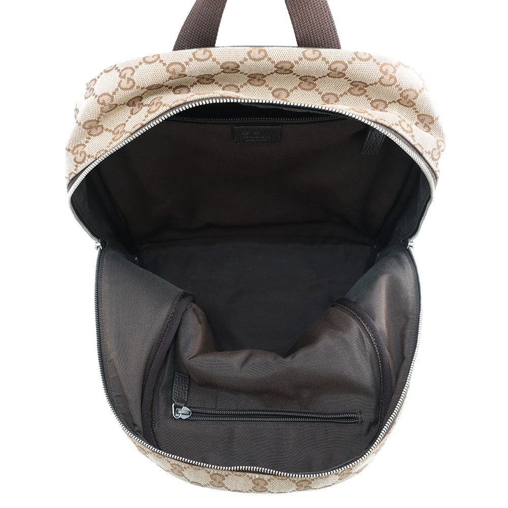 Gucci GG Canvas Leather Backpack — view 5
