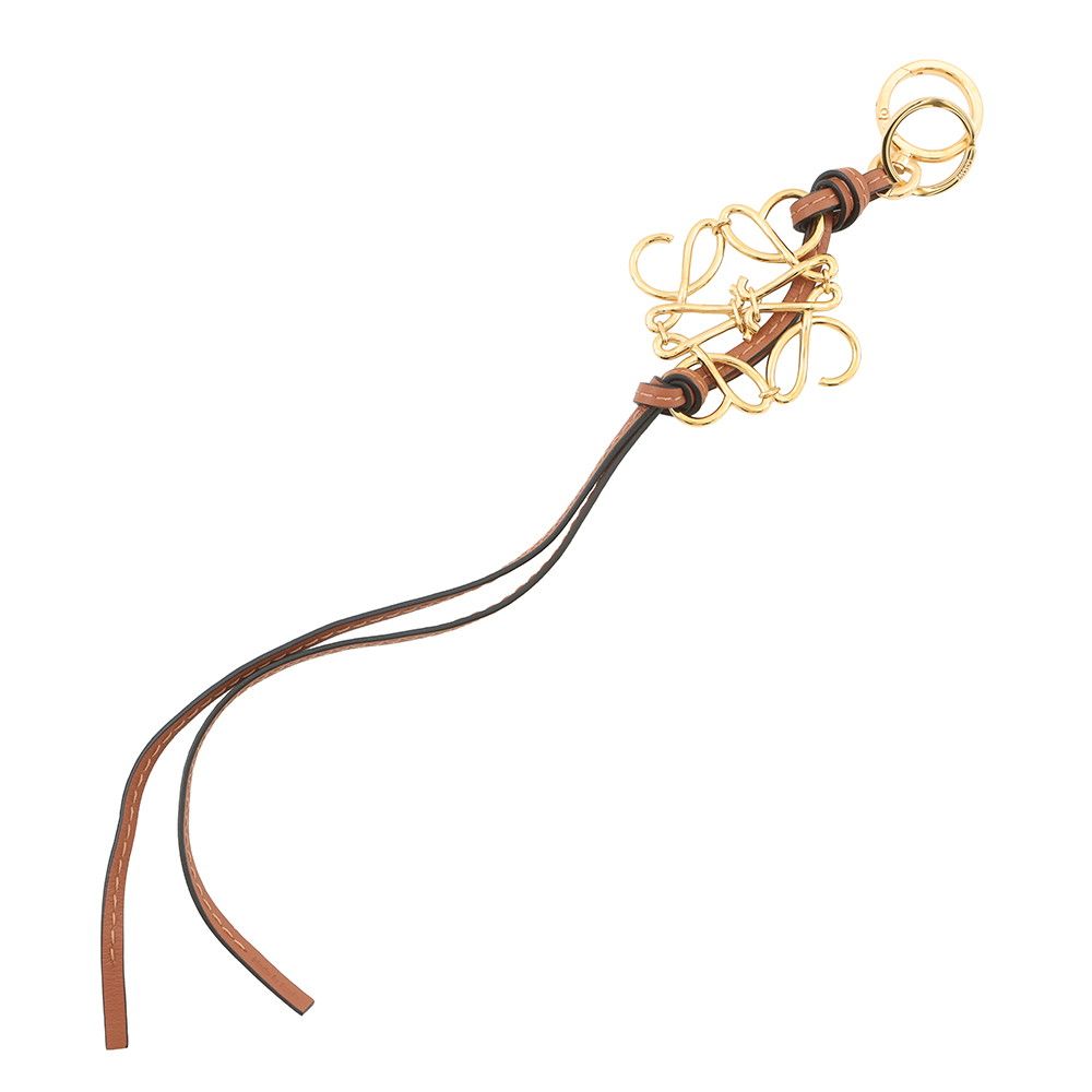 Loewe Bag Charm Anagram Calf Leather Brown