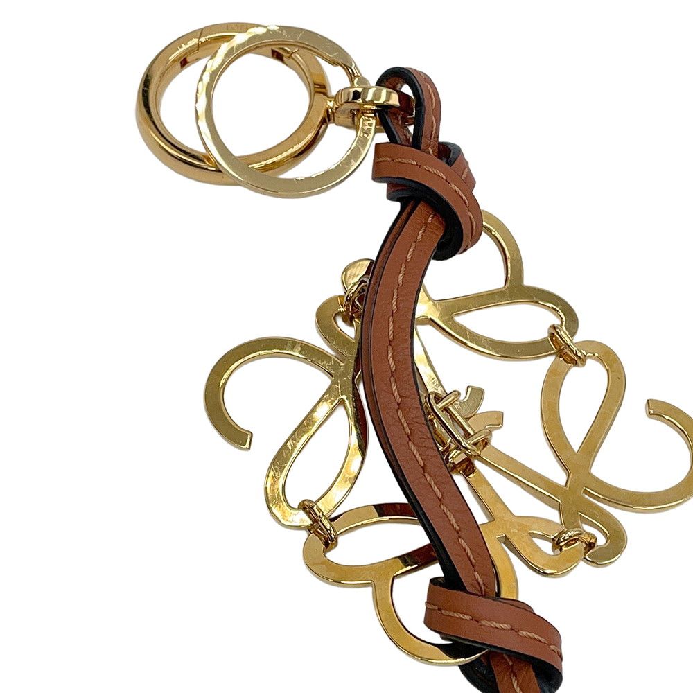 Loewe Bag Charm Anagram Calf Leather Brown — view 6