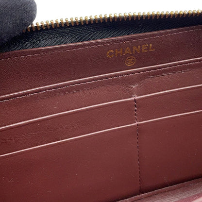 Chanel Wallet Quilted Classic Long Zip CC Logo Caviar Leather Black — view 8