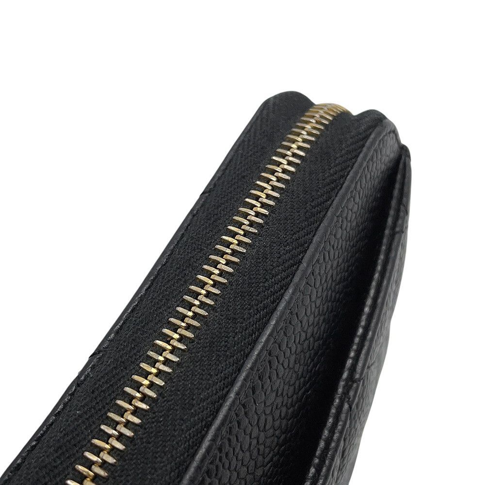 Chanel Wallet Quilted Classic Long Zip CC Logo Caviar Leather Black — view 5
